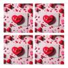 FHECVBN 4-Pack 30 x 30 cm Washable Printed Towels with Hanging Loops view 3