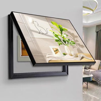 Decorative Electrical Meter Box Cover, Flip-Open Wall Art, 03,55 x 45 cm