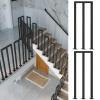 GLMGBP Black Square Iron Stair Railing for Verandas and Decks, U-/M-Shaped, Indoor/Outdoor, 70 cm (27.5 in), 2-Piece view 1