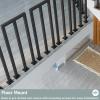 GLMGBP Black Square Iron Stair Railing for Verandas and Decks, U-/M-Shaped, Indoor/Outdoor, 70 cm (27.5 in), 2-Piece view 4