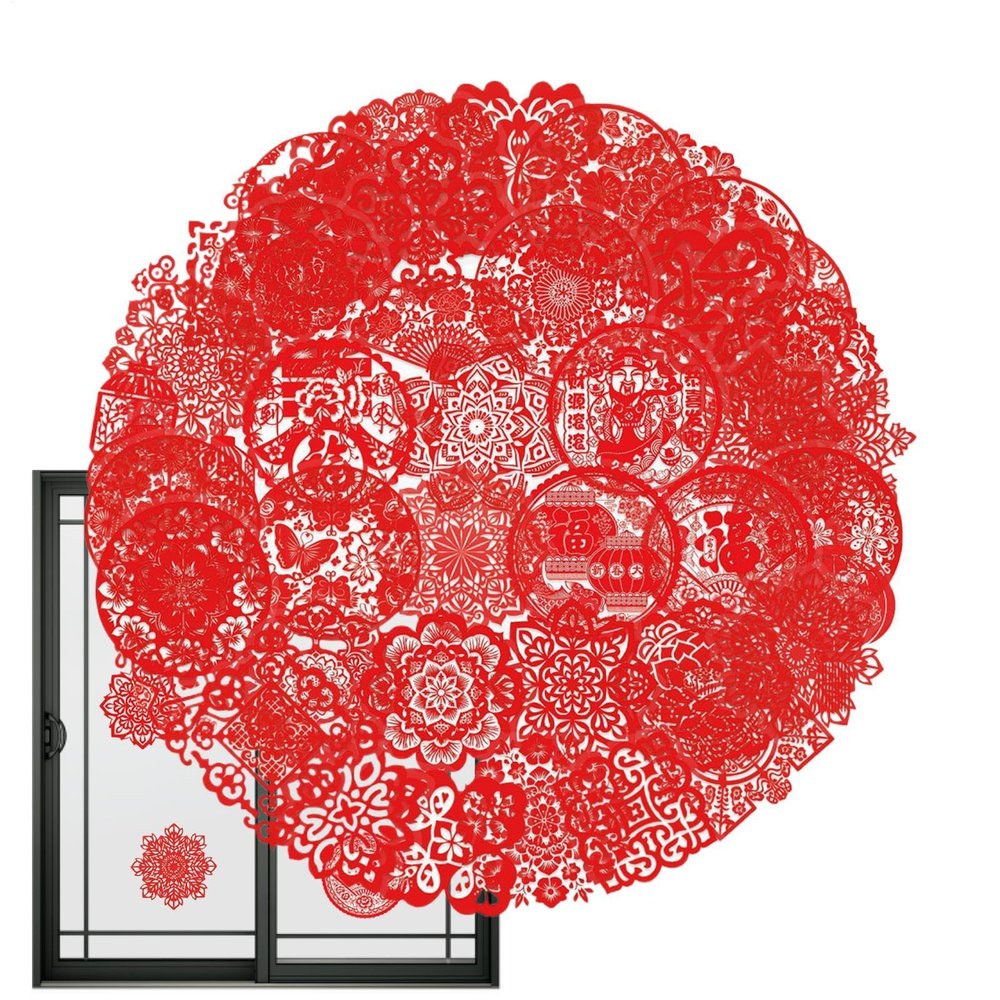 Paper-Cut Window Stickers for Spring Festival