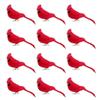 Rachlicy 12-Piece Artificial Cardinal Birds with Clips for Christmas Tree Decor view 1
