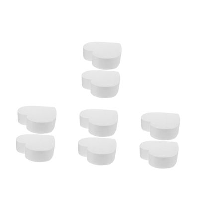 NUOBESTY 8-Piece Heart-Shaped Cake Dummies, Reusable Fake Cake Models for Wedding Decoration