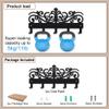 MAYJOYDIY Vintage Floral Metal Wall-Mounted Key Holder with 5 Hooks, Black view 3