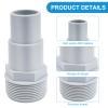 38mm Pool Hose Connector, 38mm-to-32mm Adapter Set with 3 Clamps view 2