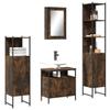 vidaXL 4-Piece Bathroom Furniture Set, Smoked Oak Engineered Wood view 2