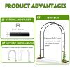 Sturdy Black Iron Garden Arch Trellis, 1.4 x 2.3 m view 2