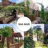Sturdy Black Iron Garden Arch Trellis, 1.4 x 2.3 m view 4