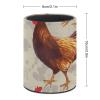 Leather Pen Holder with Chicken Print view 2