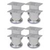 LXYZWRW Round Chrome Sofa Legs, 60 mm, 8-Pack view 1