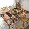 DCARSETCV Golden Retriever Floral Tablecloth, Elastic Edge, Fits 150 cm view 1