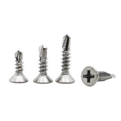 10/20-Piece 410 Stainless Steel Flat-Head Self-Drilling Tapping Screws, M3.5–M6.3 (16 mm, M5.5, 10 pcs)