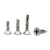 10/20-Piece 410 Stainless Steel Flat-Head Self-Drilling Tapping Screws, M3.5–M6.3 (16 mm, M5.5, 10 pcs) view 1