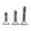 10/20-Piece 410 Stainless Steel Flat-Head Self-Drilling Tapping Screws, M3.5–M6.3 (16 mm, M5.5, 10 pcs) view 2