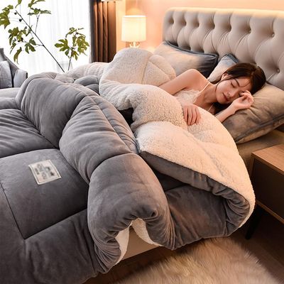 SAYEYBU Elegant Heavy Reversible Velvet Winter Duvet, 200 x 230 cm, 3 kg