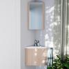 MOB-IN Corner Vanity Set, Koda Oak Finish + Mirrored Cabinet view 1