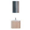 MOB-IN Corner Vanity Set, Koda Oak Finish + Mirrored Cabinet view 2