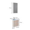 MOB-IN Corner Vanity Set, Koda Oak Finish + Mirrored Cabinet view 3
