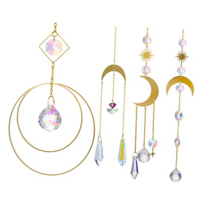 Crystal and Alloy Prism Hanging Decoration
