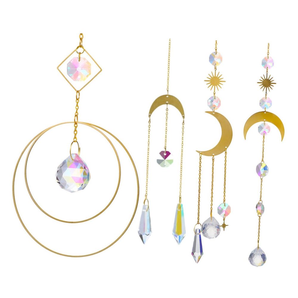 Crystal and Alloy Prism Hanging Decoration