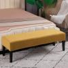 ZRCYXDW Velvet Dining Bench Cover, Stretchable, Washable, Gold, Large view 2