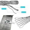 304 Stainless Steel Wire Rope Mesh, Balustrade Mesh for Flexible Cable Fence, Stairs and Fall Protection, Expandable Design, 8 cm, Color: 1.5 x 2 m view 2