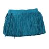 Anevous 1 m x 10 cm Blue Suede Tassel Fringe Trim view 1