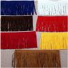 Anevous 1 m x 10 cm Blue Suede Tassel Fringe Trim view 4