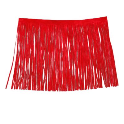 Anevous 2 m x 15 cm Tassel Trim, Suede Tassel Fringe, Clothing Trim for DIY Clothing, Dresses and Crafts, Red
