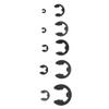 120-Piece E-Clip Snap Retaining Ring Set, Black Manganese Steel, 1/5/10 mm view 2