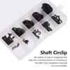 120-Piece E-Clip Snap Retaining Ring Set, Black Manganese Steel, 1/5/10 mm view 4