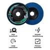 Flap Discs 125 mm Grit 40, 10-Pack, Blue, for Metal, Steel & Wood view 3