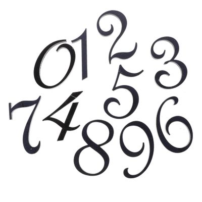 Gogogmee Modern, Easy-to-Read Acrylic House Numbers, 10-Piece Set, Self-Adhesive, Elegant Black Design for Doors and Mailboxes