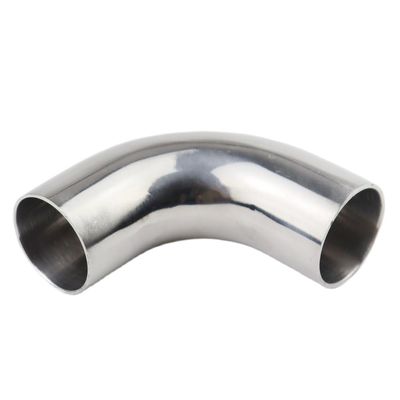 90-Degree Sanitary Weld Elbow, SS304 Stainless Steel, Polished, Food-Grade (45 x 1.5 mm)