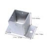 Silver Stainless Steel Fence Post Base with Anchor Foot view 2