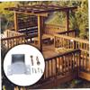 Silver Stainless Steel Fence Post Base with Anchor Foot view 3