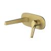 BiaoTeng Wall-Mount Bathroom Sink Faucet, Brushed Gold view 1