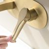 BiaoTeng Wall-Mount Bathroom Sink Faucet, Brushed Gold view 4