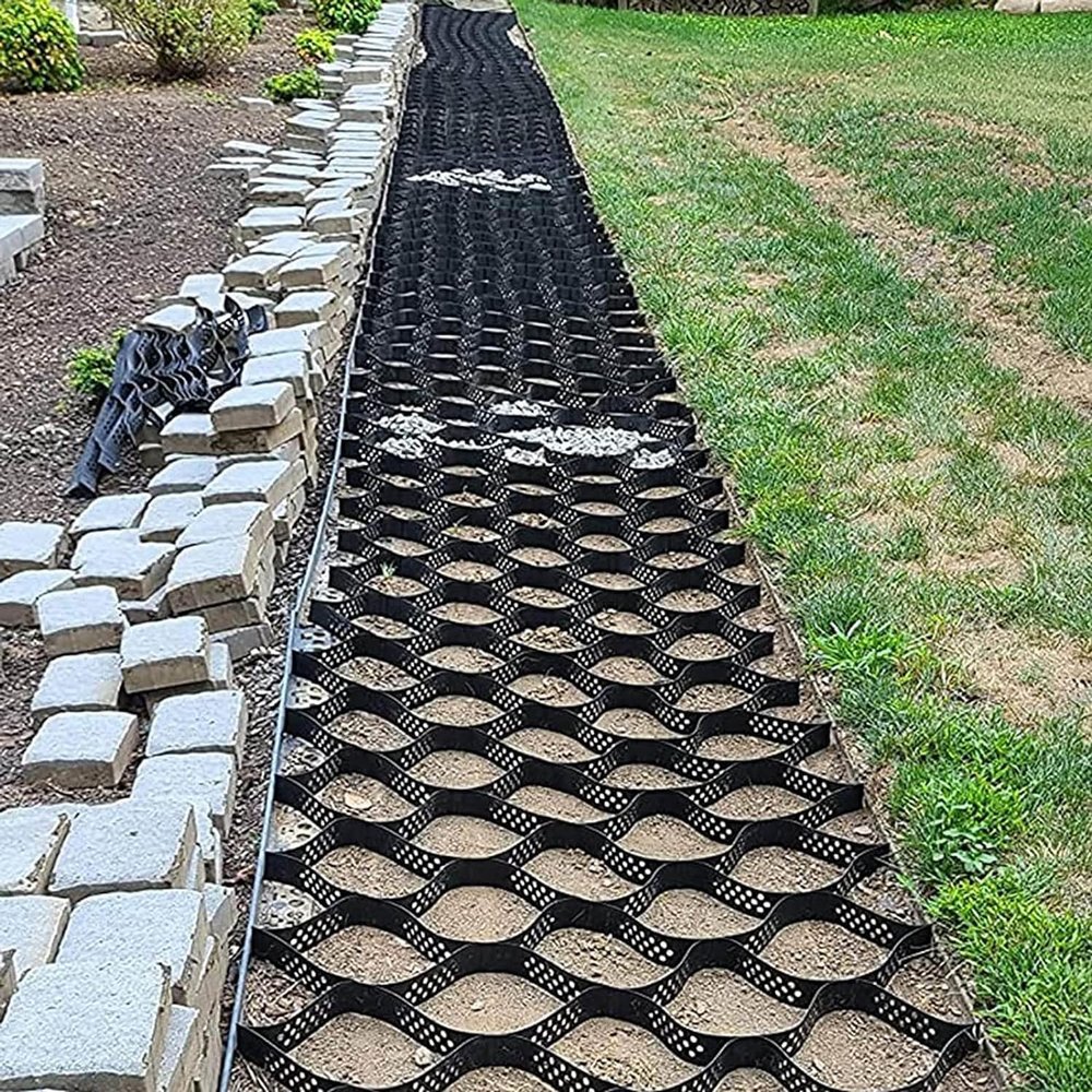 HDPE Gravel Grid for Landscaping, Driveways, Parking Areas and Garden Bases, 6 m x 8 m (19.5 ft x 26 ft)