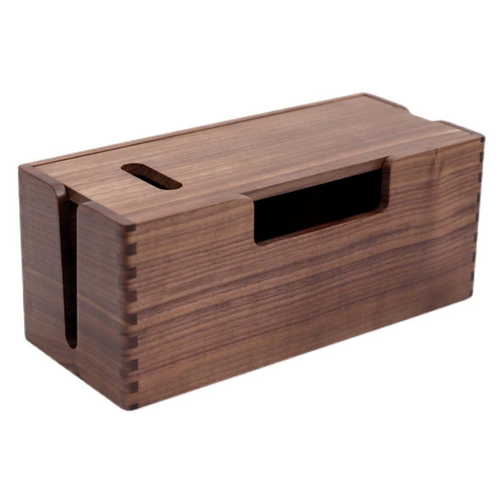 Wooden Cable Management Box and Organizer