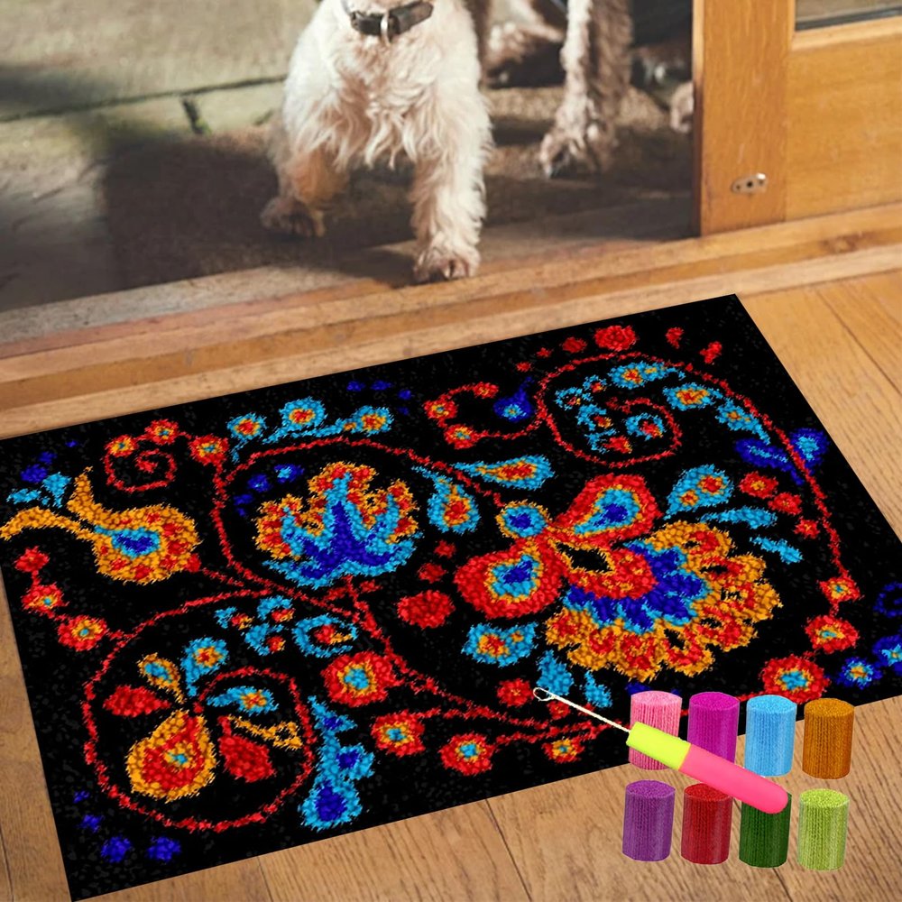DIY Latch Hook Rug Kit for Adults, 140 x 180 cm