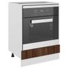 Myheimly Kitchen Base Cabinet, Oven Housing Cabinet, Brown Oak Look, 60 x 46 x 81.5 cm view 4