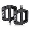 SHUNMIN MTB Bike Pedals, Non-Slip Platform Flat Pedals, 9/16-Inch, Red view 3