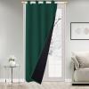 Heavyoff Blackout Thermal Curtain, Double-Layer, Dark Green, 132 x 245 cm view 1