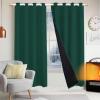 Heavyoff Blackout Thermal Curtain, Double-Layer, Dark Green, 132 x 245 cm view 2