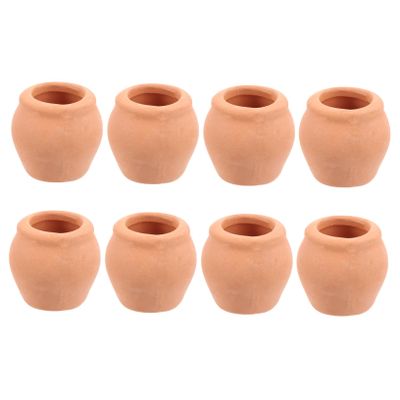 Happyyami Set of 8 Terracotta Succulent Pots for Small Plants