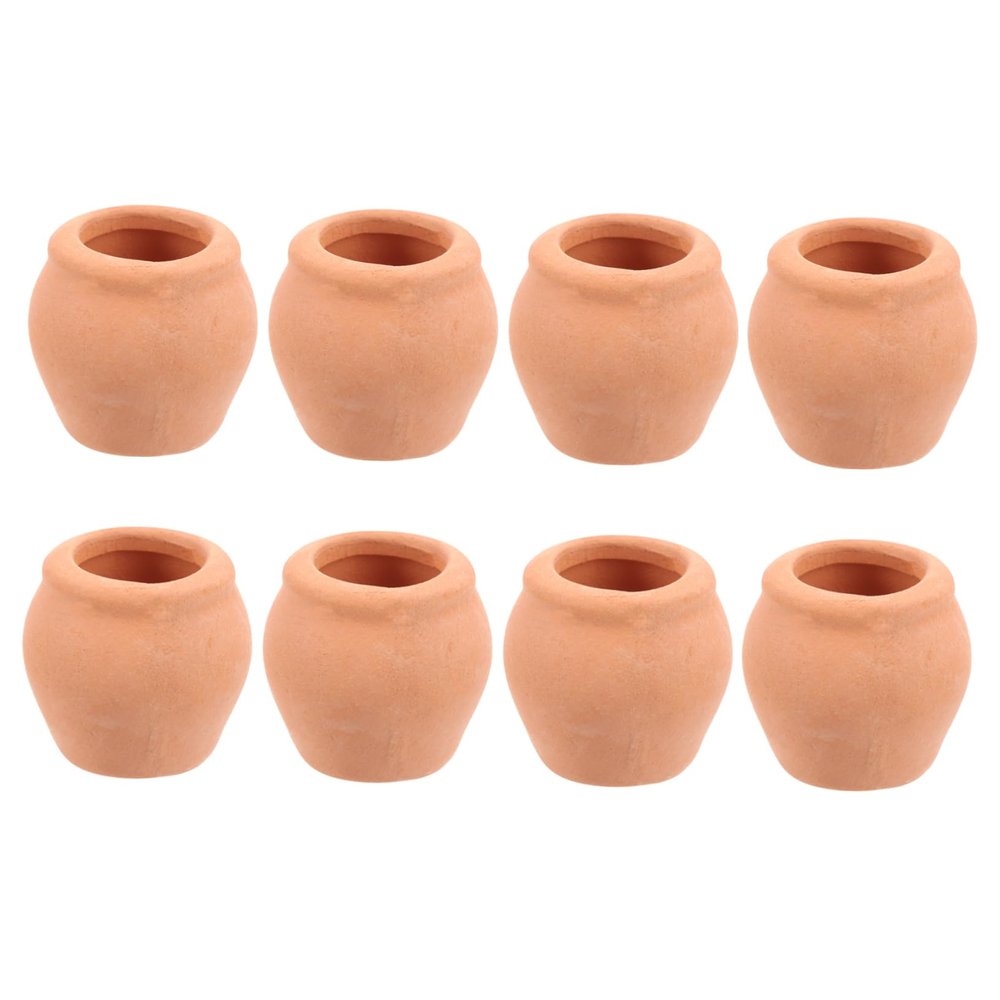 Happyyami Set of 8 Terracotta Succulent Pots for Small Plants