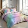 Kids' Bedding Set 200 x 200 cm, Rainbow and Stars Duvet Cover with Zipper, 2 Pillowcases view 2
