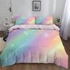 Kids' Bedding Set 200 x 200 cm, Rainbow and Stars Duvet Cover with Zipper, 2 Pillowcases view 3