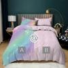 Kids' Bedding Set 200 x 200 cm, Rainbow and Stars Duvet Cover with Zipper, 2 Pillowcases view 4
